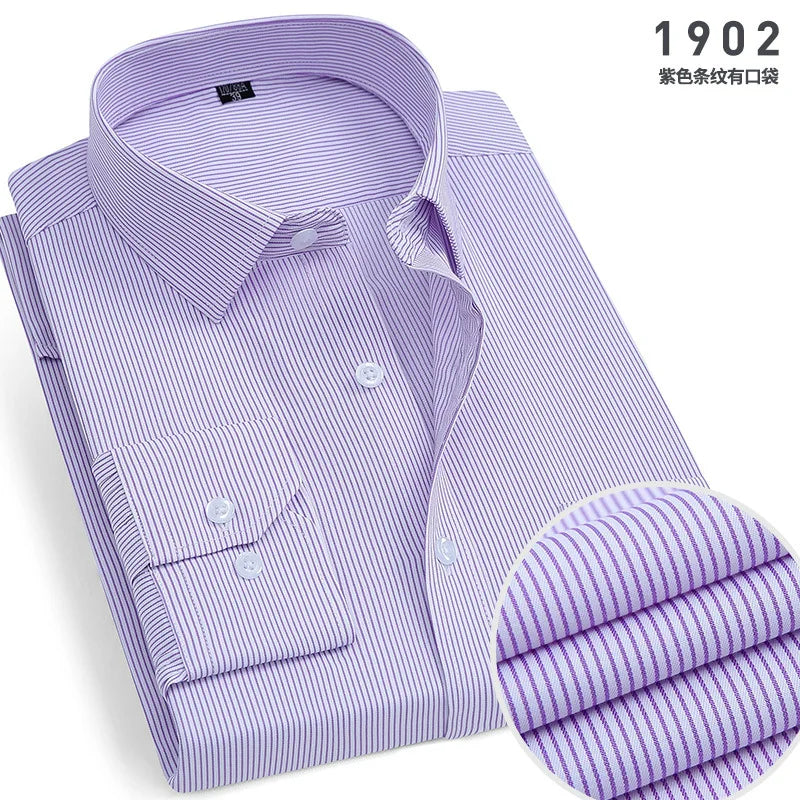 Men's Summer Clothes Men's Long Sleeve Social Shirts (Pack of 4)