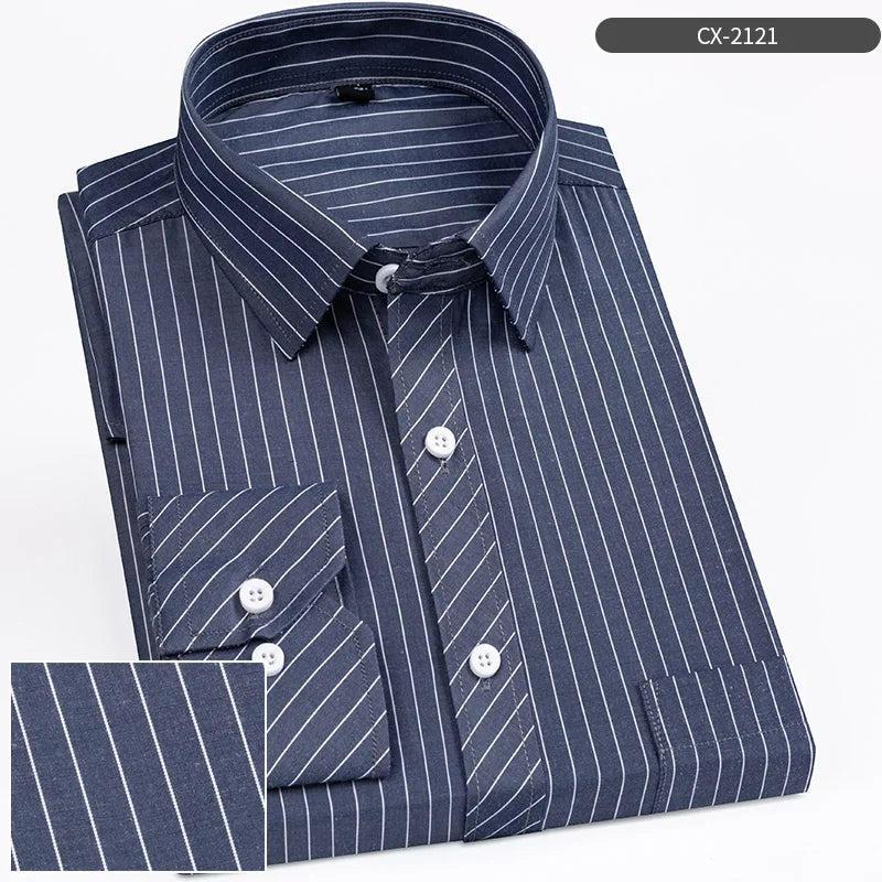 New Men's Long-Sleeved Shirts Middle-Aged And Elderly Fashionable Casual Shirts