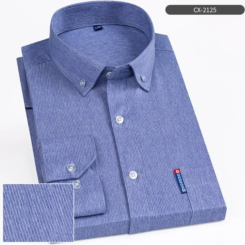 New Men's Long-Sleeved Shirts Middle-Aged And Elderly Fashionable Casual Shirts
