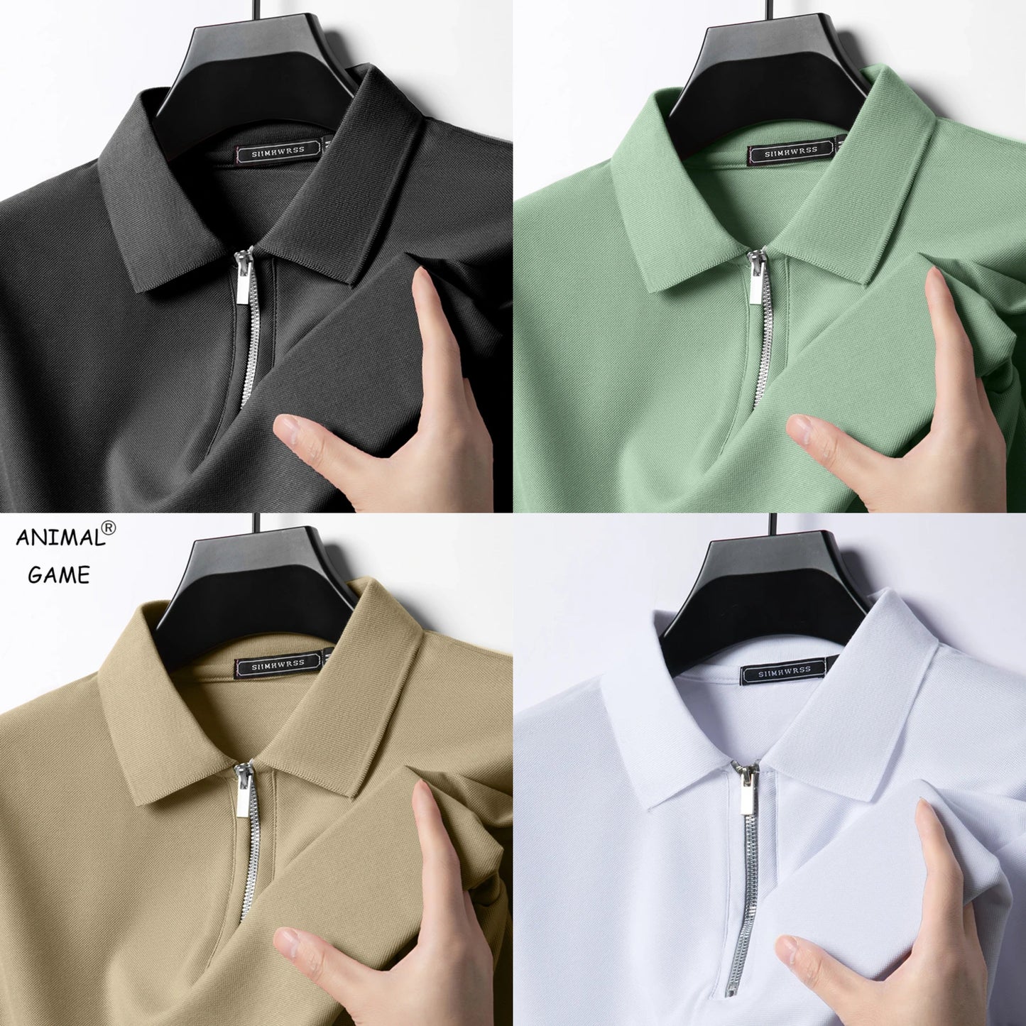 New Men's Solid Color Polo t-Shirt (Pack of 4)