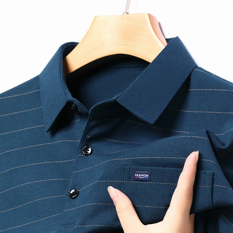New Korean Mens Long Sleeve Polo Tshirts (Pack of 4)