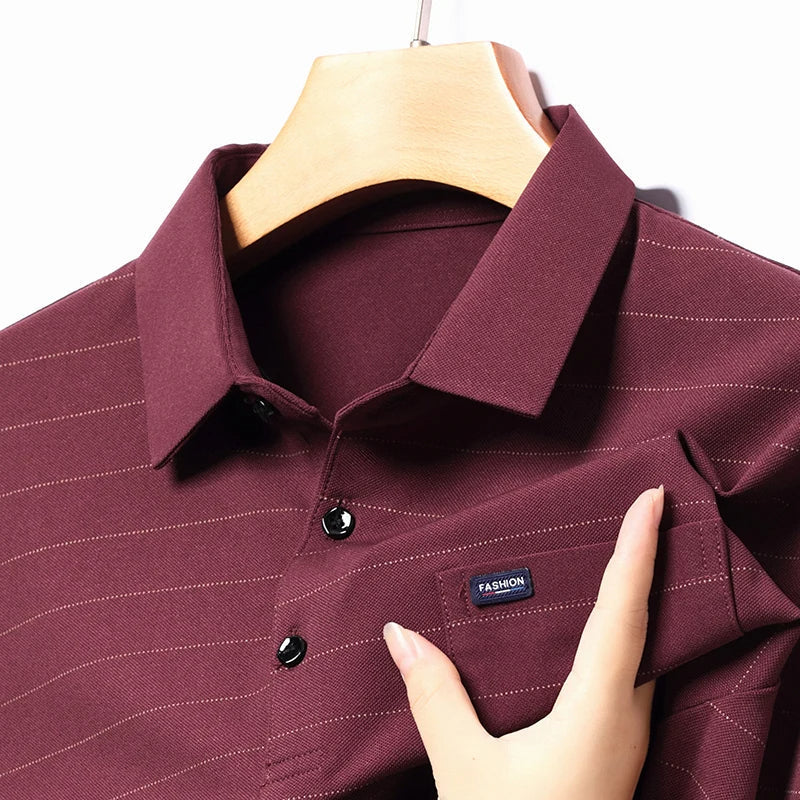 New Korean Mens Long Sleeve Polo Tshirts (Pack of 4)