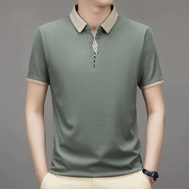 Men's Summer New Business Casual Short sleeved T-shirt Men's (Pack of 4)