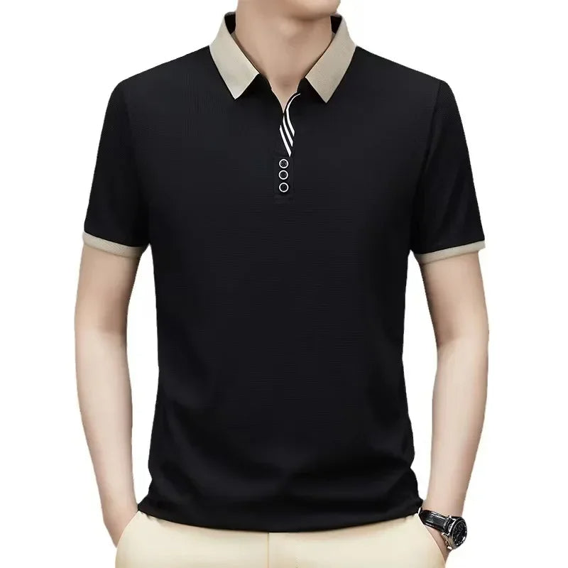 Men's Summer New Business Casual Short sleeved T-shirt Men's (Pack of 4)