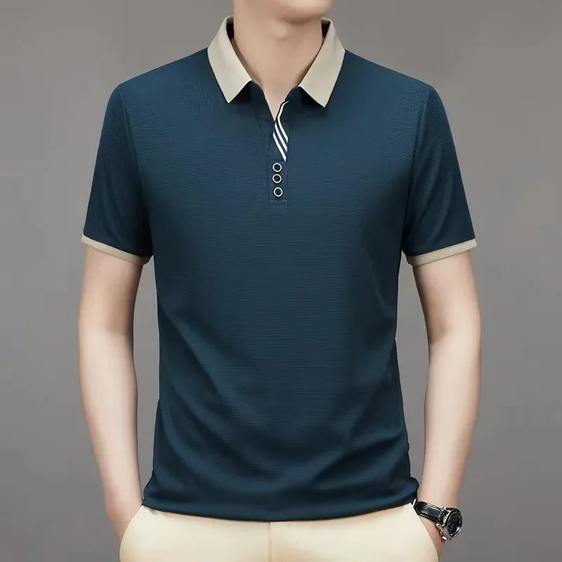 Men's Summer New Business Casual Short sleeved T-shirt Men's (Pack of 4)