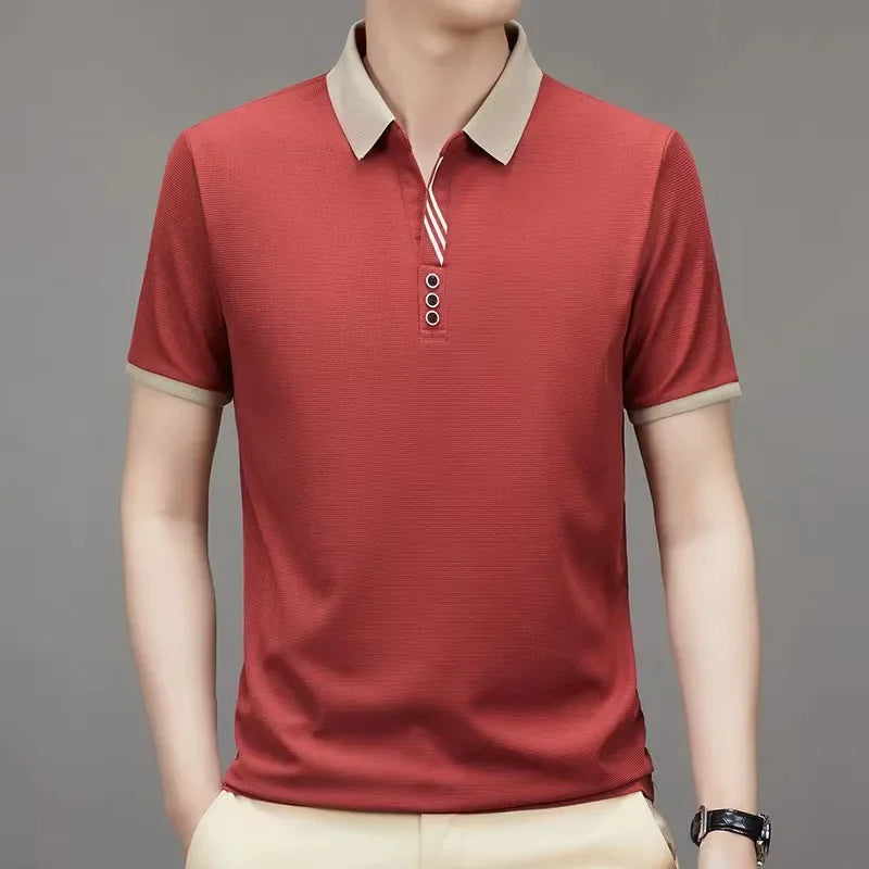 Men's Summer New Business Casual Short sleeved T-shirt Men's (Pack of 4)