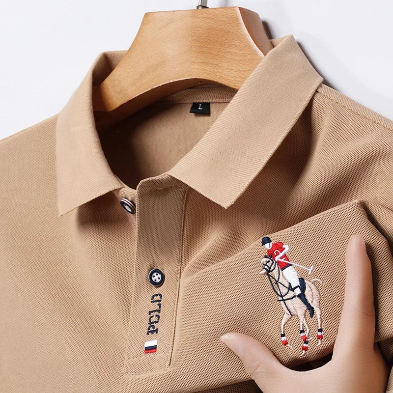 Men's Embroidered Casual Fashion Short Sleeved POLO t-Shirt (Pack of 4)