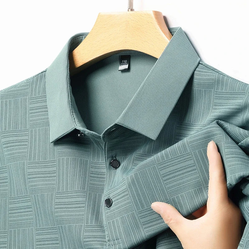 ummer Men's Solid Short Sleeved Striped Lapel Polo T-Shirt (Pack of 4)