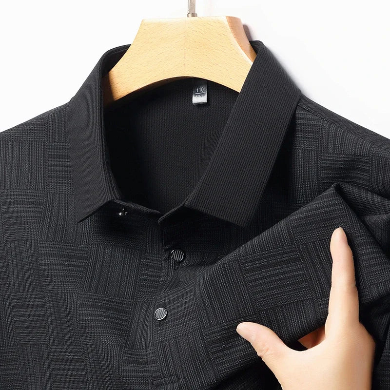 ummer Men's Solid Short Sleeved Striped Lapel Polo T-Shirt (Pack of 4)