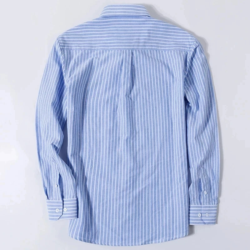 Oxford Shirts For Mens Long Sleeve Cotton Casual Dress Shirts Male (Pack of 4)
