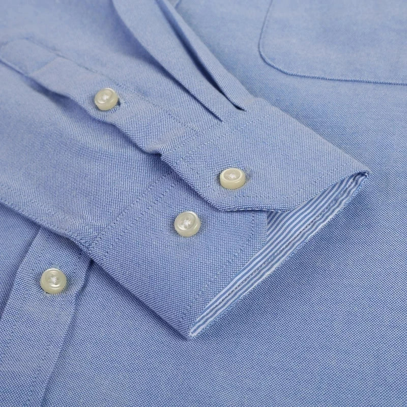 Oxford Shirts For Mens Long Sleeve Cotton Casual Dress Shirts Male (Pack of 4)