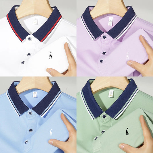 Men's collar short sleeved T-shirt polo (Pack of 4)