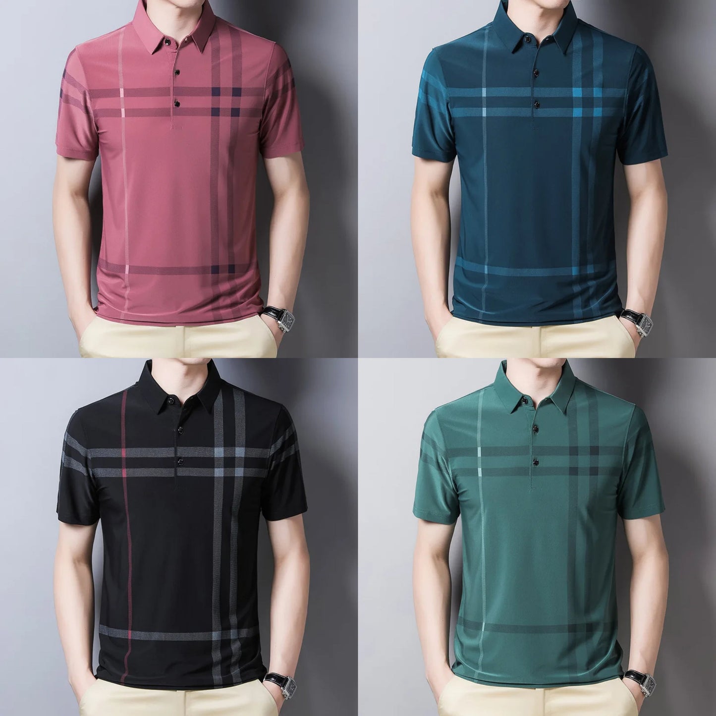 Summer Short Sleeve Polo T-shirt (Pack of 4)