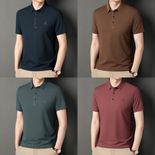 2024 Summer New Seamless Polo T-shirt (Pack of 4)