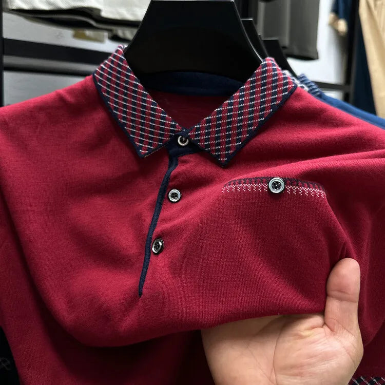 New Men's Summer Solid Color Short Sleeved POLO T-shirt (Pack of 4)