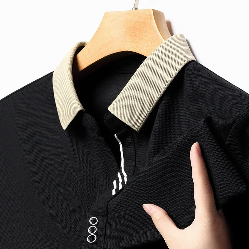 Men's Solid Color Casual Fashion Short Sleeved POLO T-Shirt (Pack of 4)
