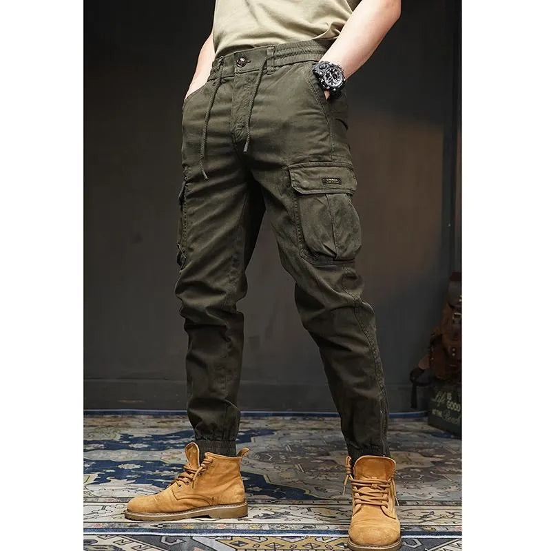 🔥LAST DAY SALE 70% OFF🔥Sports Style Khaki Jogger Pants with Box Pockets [Pack of 2]